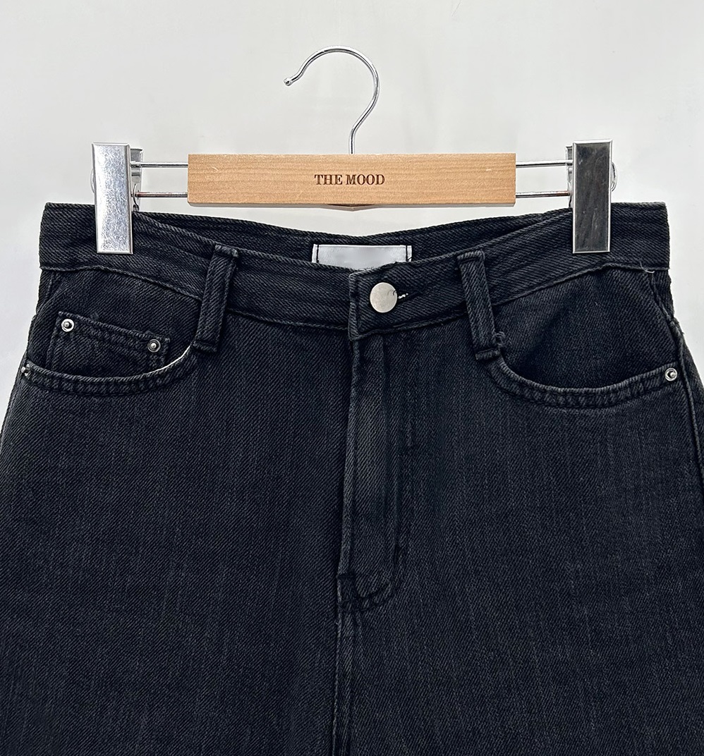 Forever Kids 正韓  好版型黑色 五分褲牛仔【J69365】 