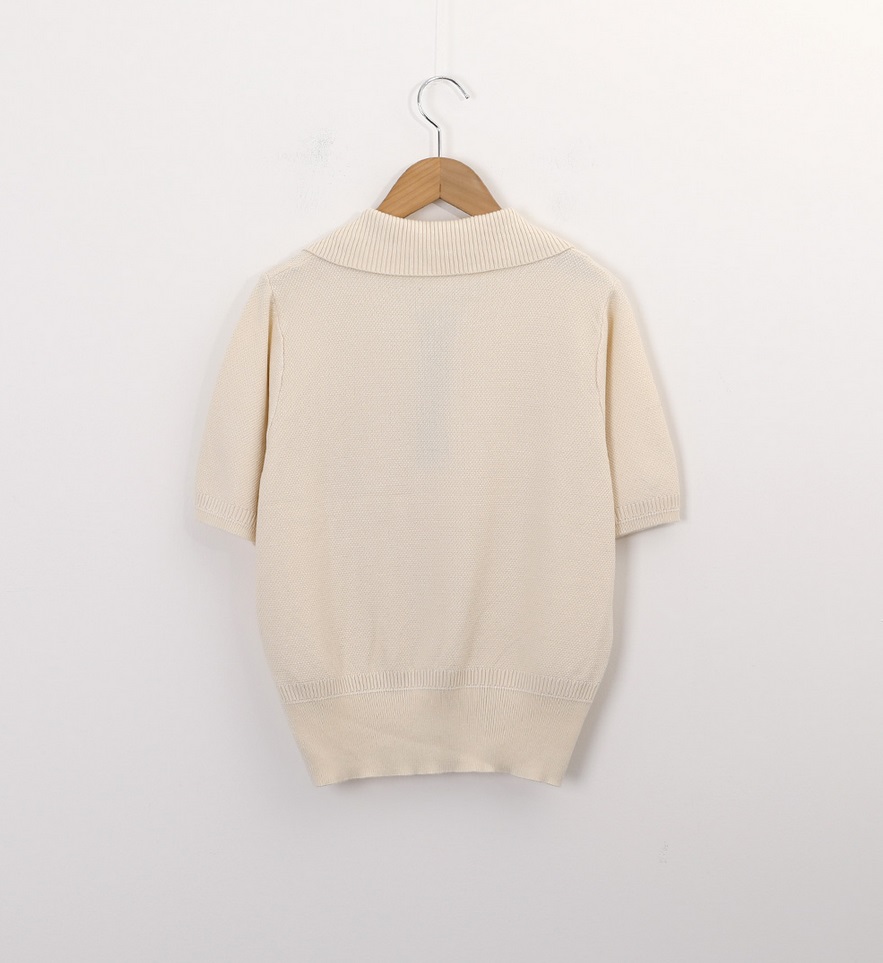 Forever Kids 正韓  配色俐落翻領針織上衣【J69368】 