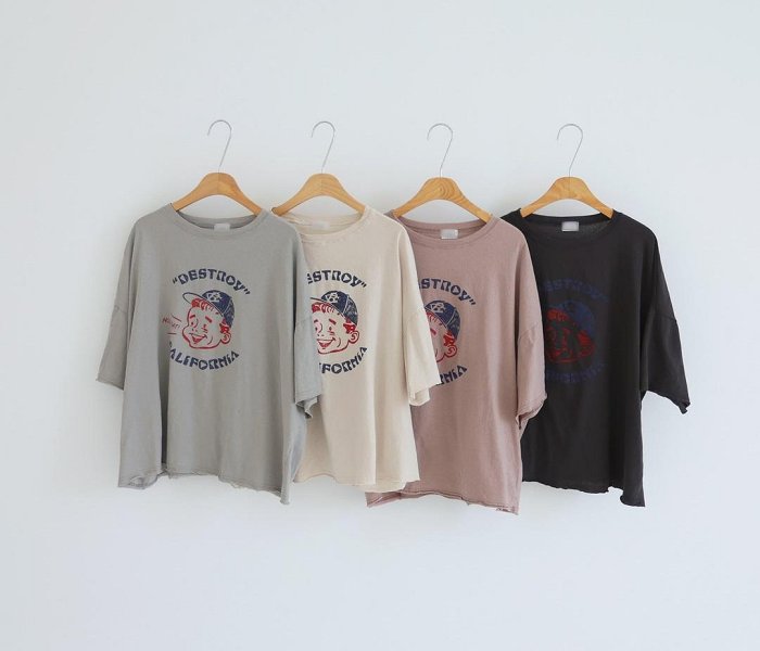 Forever Kids 正韓 可愛印花復古T上衣【R6801】韓國代購