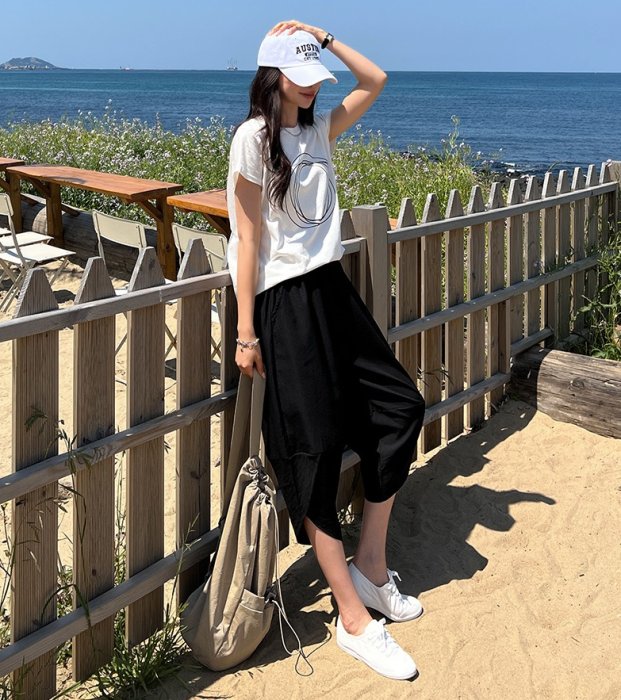 Forever Kids  特價 正韓 繞圈圓形印花寬鬆T【E46359】韓國代購