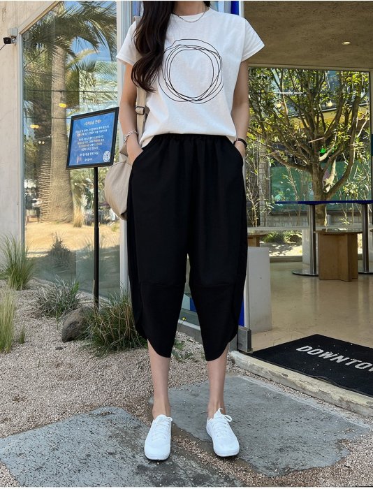 Forever Kids  特價 正韓 繞圈圓形印花寬鬆T【E46359】韓國代購