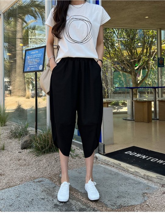 Forever Kids  特價 正韓 繞圈圓形印花寬鬆T【E46359】韓國代購