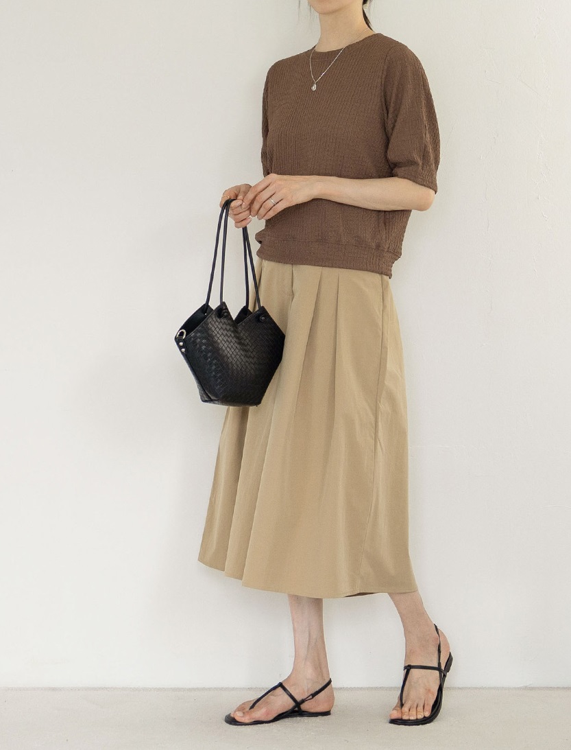 Forever Kids  正韓   好彈性抓褶袖T 五分袖上衣【A69308】