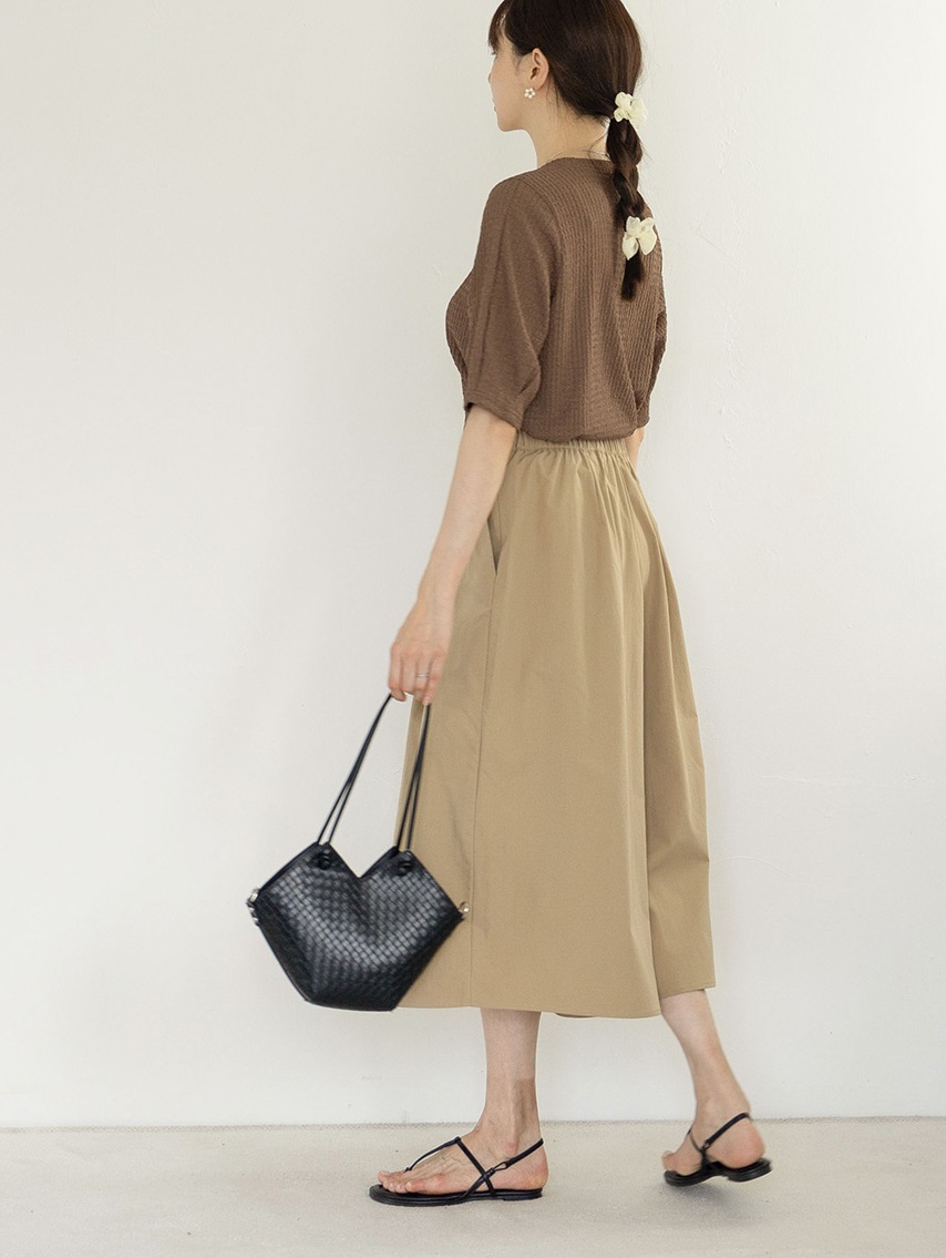 Forever Kids  正韓   好彈性抓褶袖T 五分袖上衣【A69308】