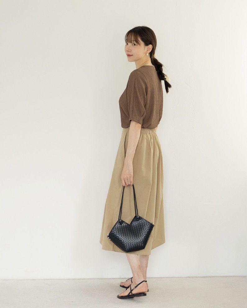 Forever Kids  正韓   好彈性抓褶袖T 五分袖上衣【A69308】