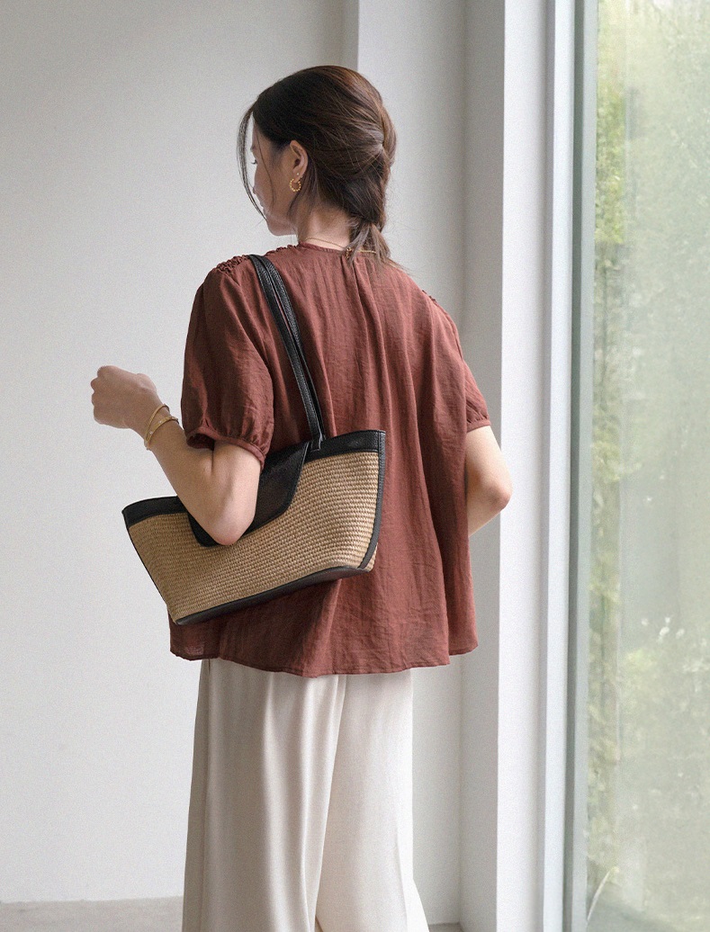 Forever Kids  正韓    唯美亞麻繫帶抽繩皺褶襯衫【A69301】