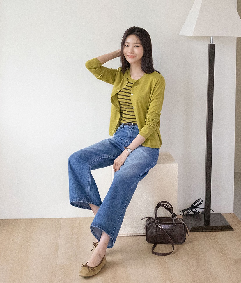 Forever Kids  正韓  無袖針織條紋背心【A69305】