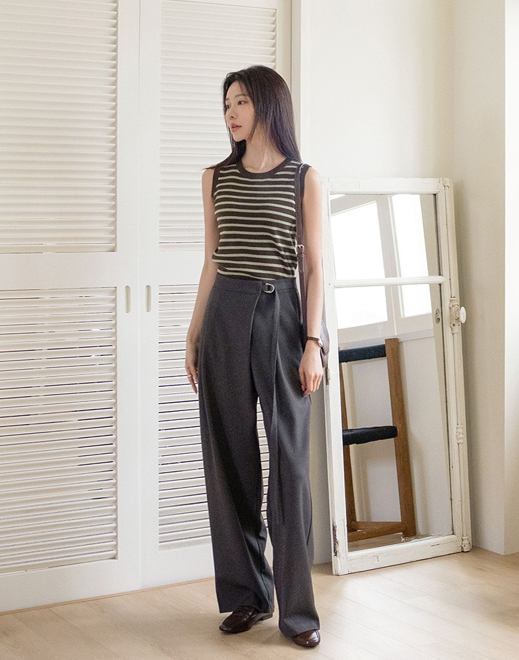 Forever Kids  正韓  無袖針織條紋背心【A69305】