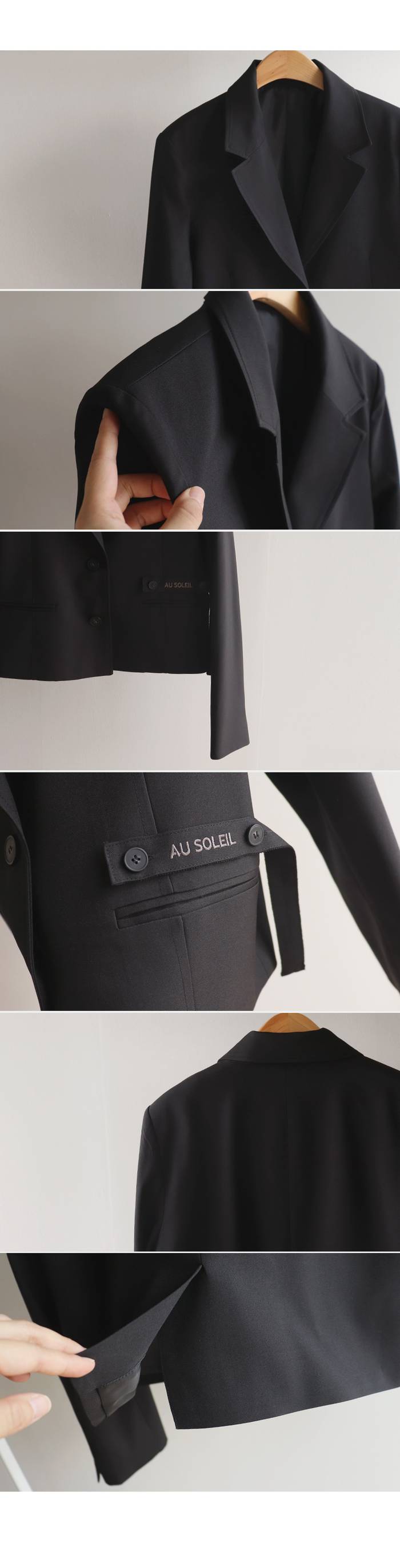 Forever Kids 正韓 好質感鈕扣刺繡 俐落半短西裝外套 【T69305】韓國代購