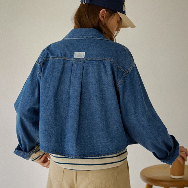 Forever Kids 正韓 好看剛好長度率性牛仔襯衫 外套【A60301】 