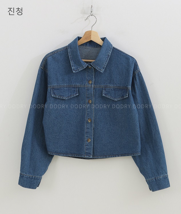 Forever Kids 正韓 好看剛好長度率性牛仔襯衫 外套【A60301】 