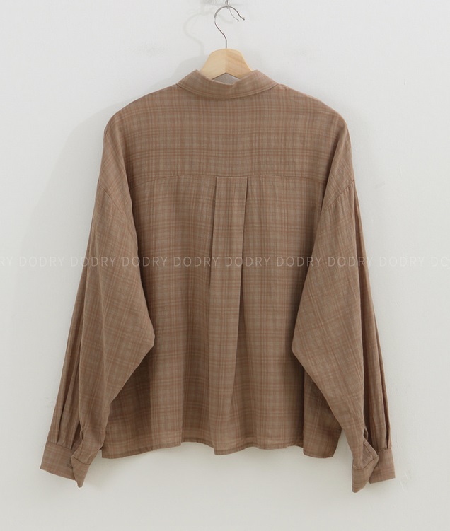 Forever Kids 正韓 輕薄格紋寬鬆襯衫【A60302】 