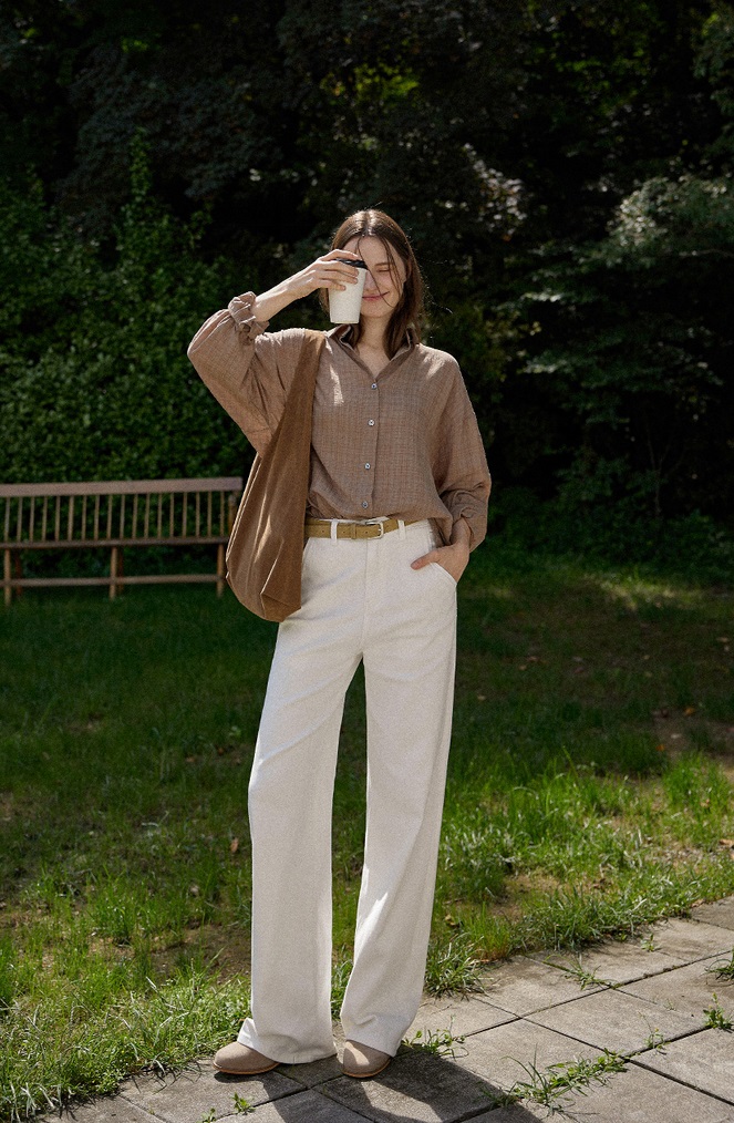 Forever Kids 正韓 輕薄格紋寬鬆襯衫【A60302】 