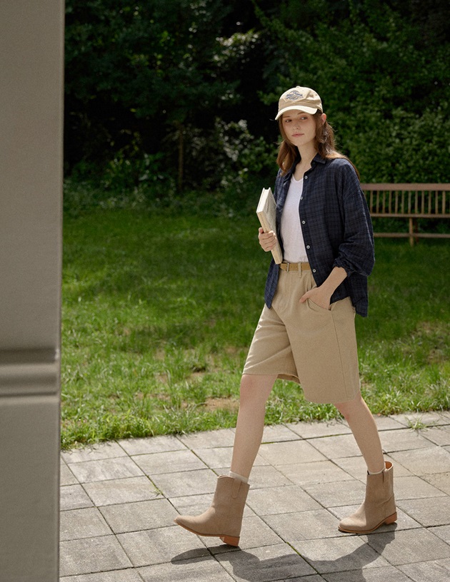 Forever Kids 正韓 輕薄格紋寬鬆襯衫【A60302】 