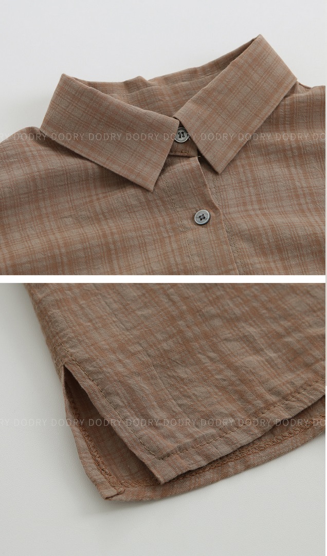 Forever Kids 正韓 輕薄格紋寬鬆襯衫【A60302】 