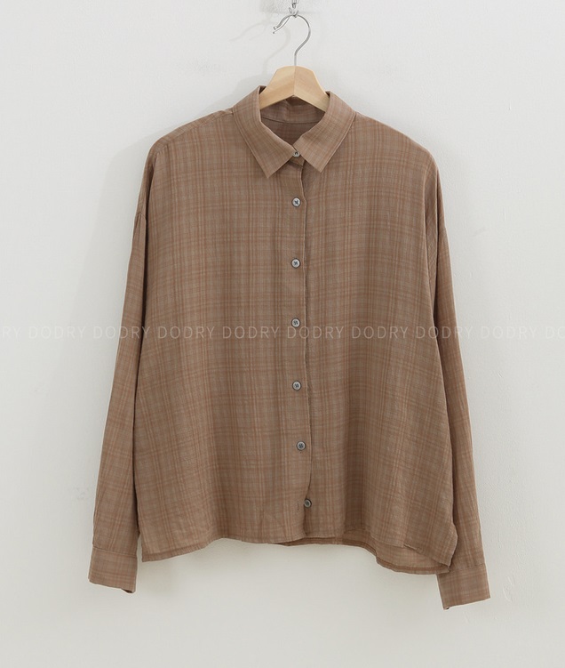 Forever Kids 正韓 輕薄格紋寬鬆襯衫【A60302】 