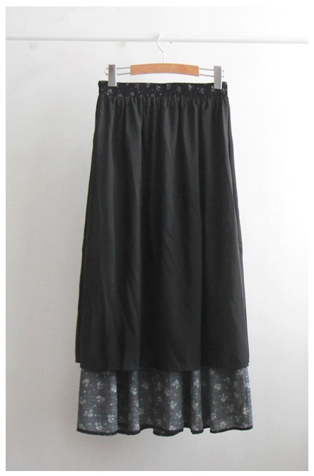 Forever Kids 正韓  迷你花卉柔皺感 長裙【A60307】