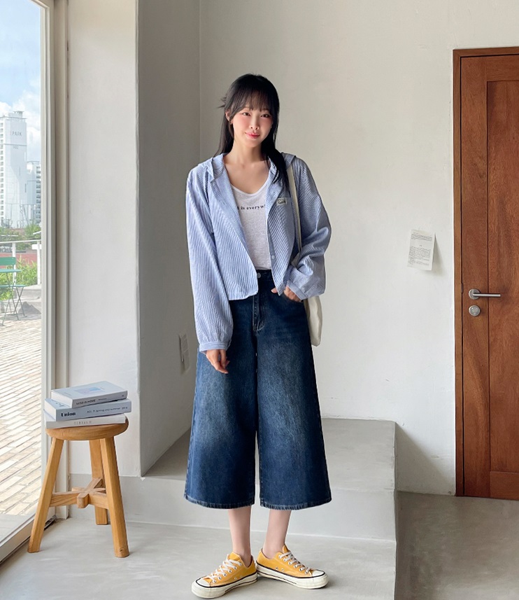 Forever Kids 正韓 半短連帽條紋外套【B60308】 