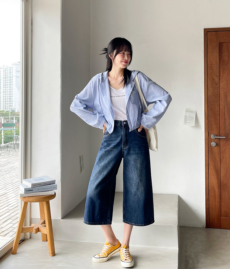 Forever Kids 正韓 半短連帽條紋外套【B60308】 