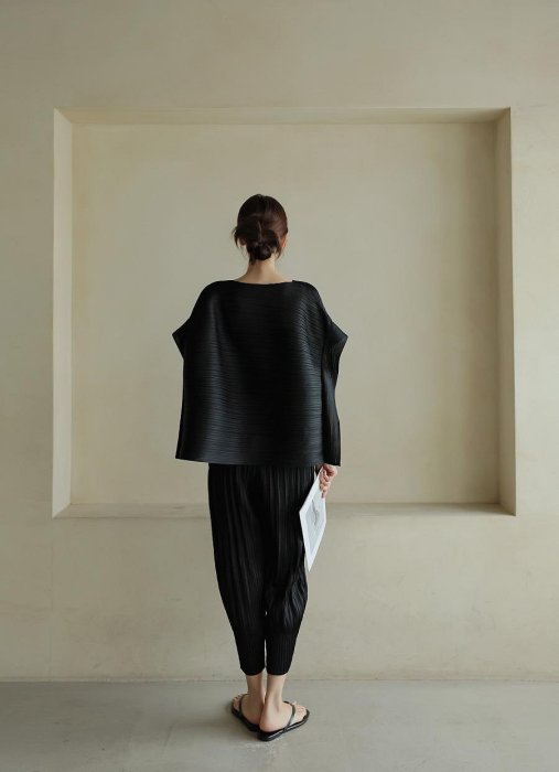 Forever Kids 正韓 光澤皺褶 彈性設計感寬鬆 休閒褲 九分褲【B68327】韓國代購