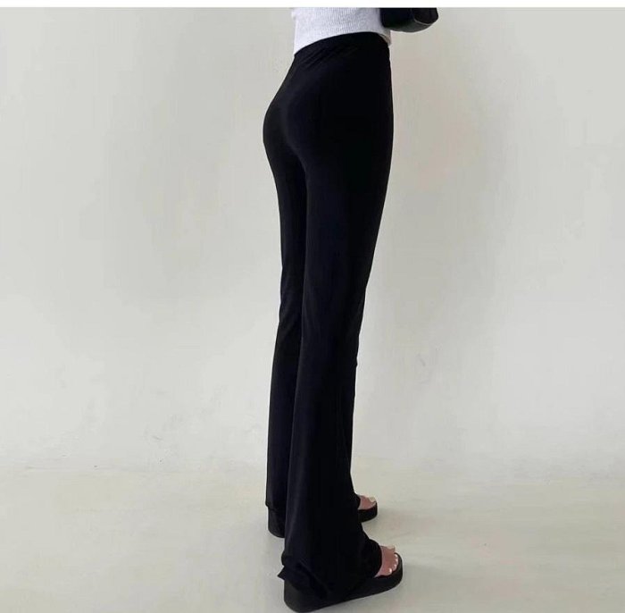 Forever Kids  正韓 韓國熱銷十萬款!!大推薦~涼感薄款顯瘦好穿 喇叭褲彈性 魔術褲休閒褲【A66602】韓國代購