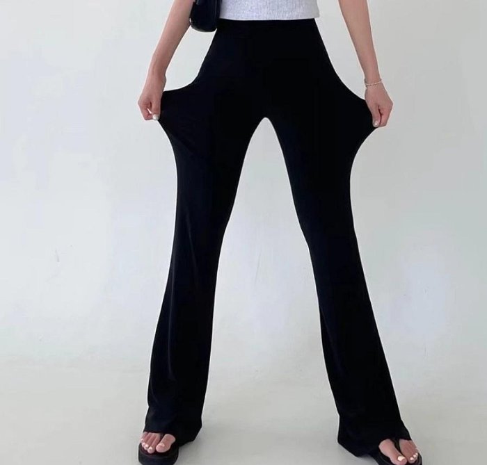 Forever Kids  正韓 韓國熱銷十萬款!!大推薦~涼感薄款顯瘦好穿 喇叭褲彈性 魔術褲休閒褲【A66602】韓國代購