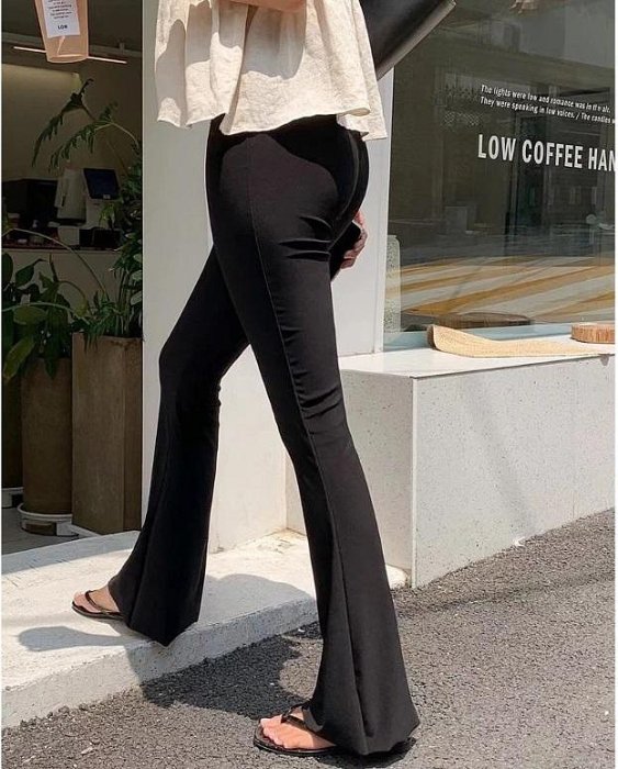 Forever Kids  正韓 韓國熱銷十萬款!!大推薦~涼感薄款顯瘦好穿 喇叭褲彈性 魔術褲休閒褲【A66602】韓國代購