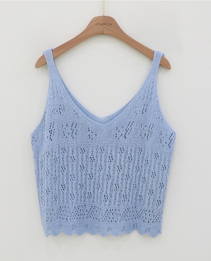 Forever Kids 正韓 層次穿搭下擺波浪編織 針織背心【A60406】