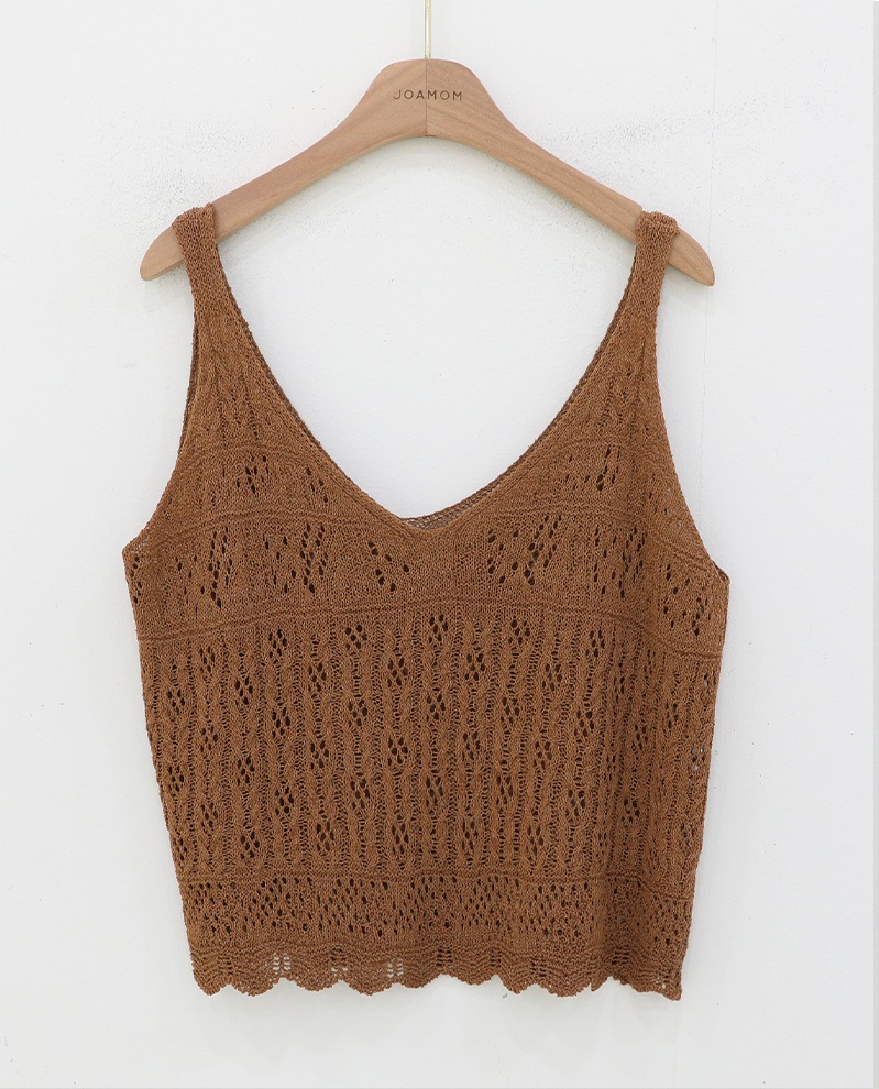 Forever Kids 正韓 層次穿搭下擺波浪編織 針織背心【A60406】