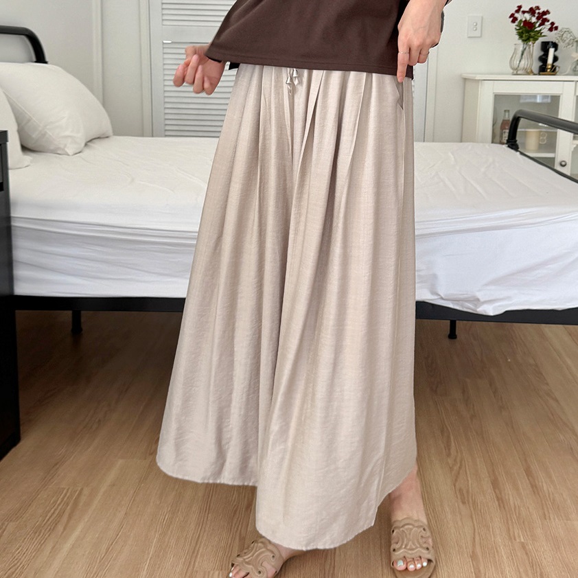 Forever Kids 正韓 飄逸輕盈抽繩寬褲 褲裙【A60408】 