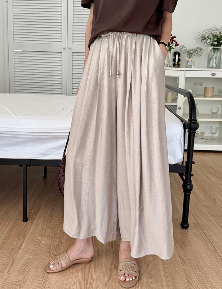 Forever Kids 正韓 飄逸輕盈抽繩寬褲 褲裙【A60408】 