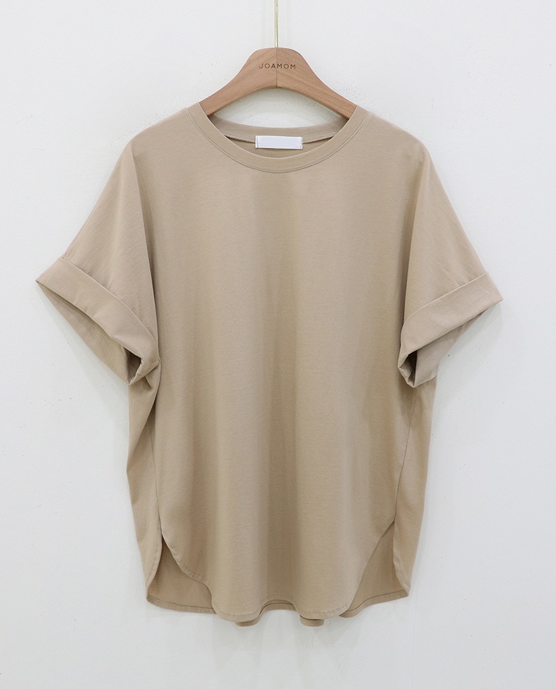 Forever Kids 正韓 柔軟光滑側開岔純色T上衣【A60407】