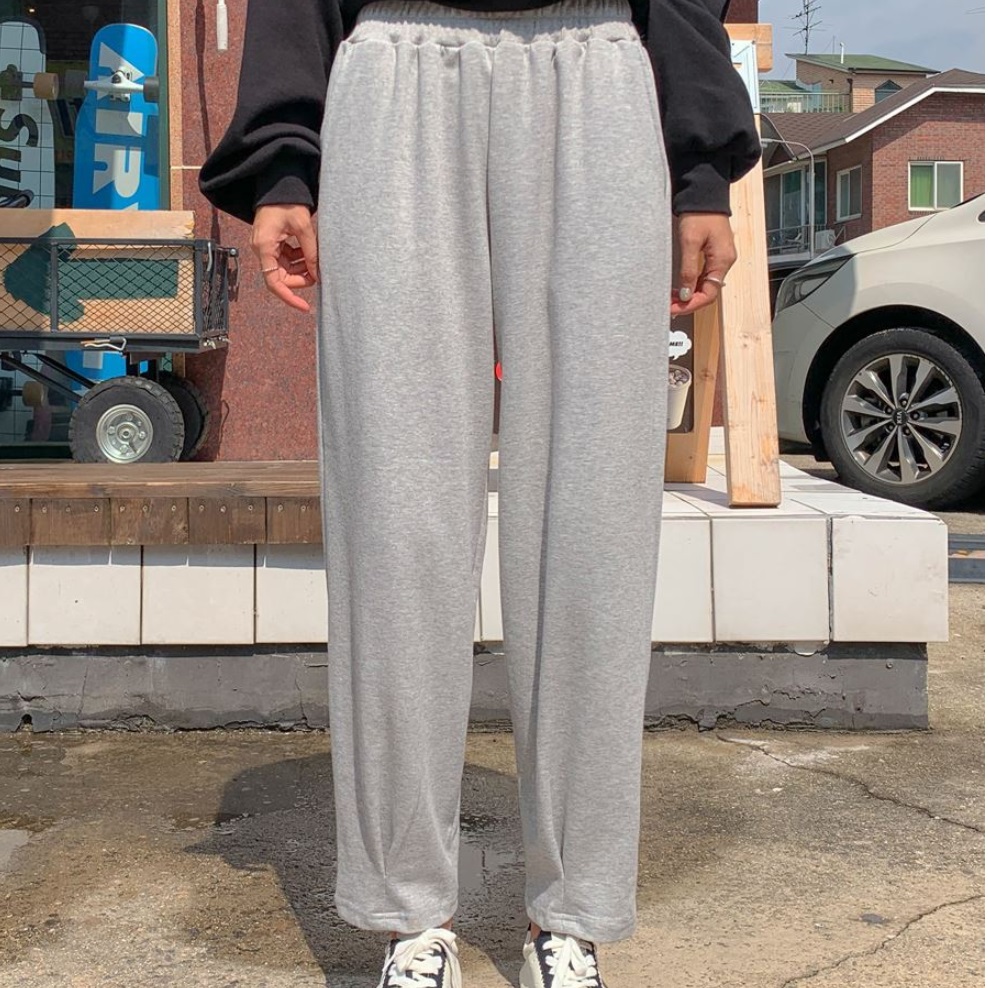 Forever Kids 正韓  鬆緊腰休閒打褶下擺棉褲【A60403】