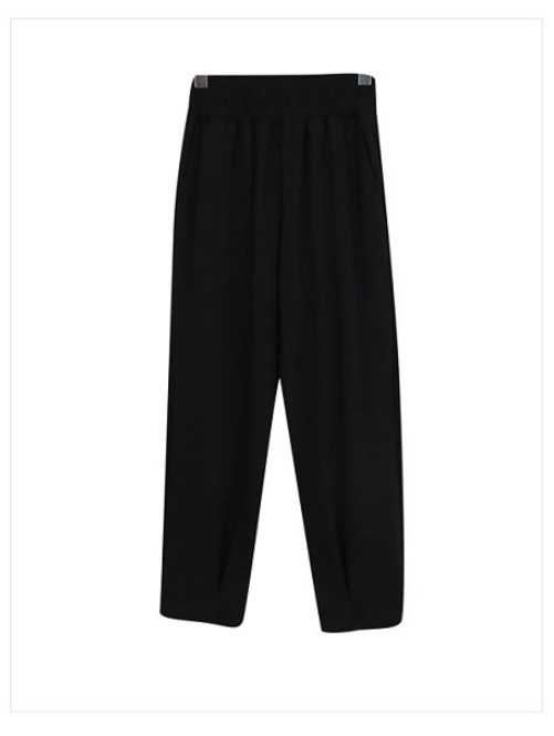 Forever Kids 正韓  鬆緊腰休閒打褶下擺棉褲【A60403】