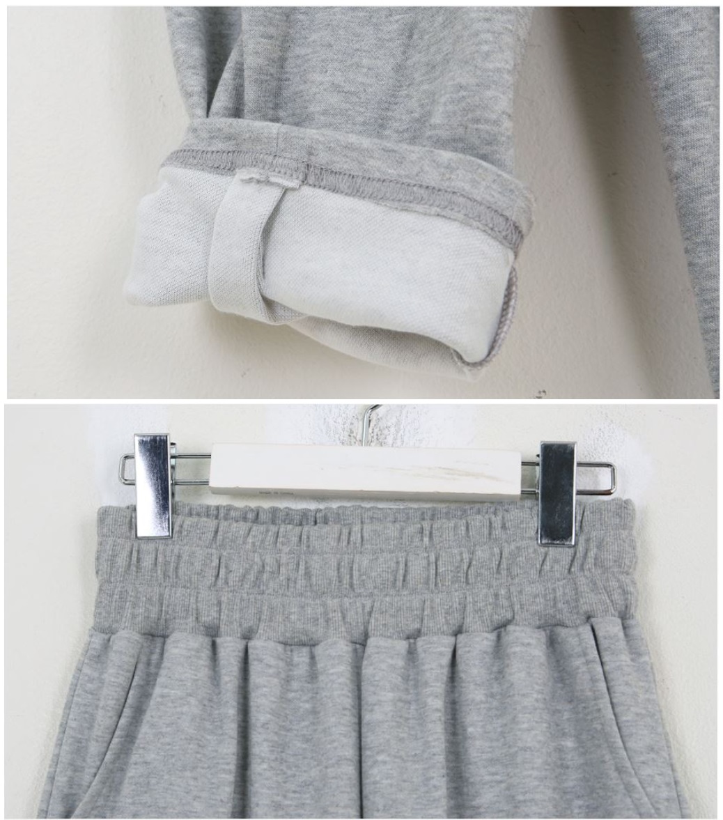 Forever Kids 正韓  鬆緊腰休閒打褶下擺棉褲【A60403】