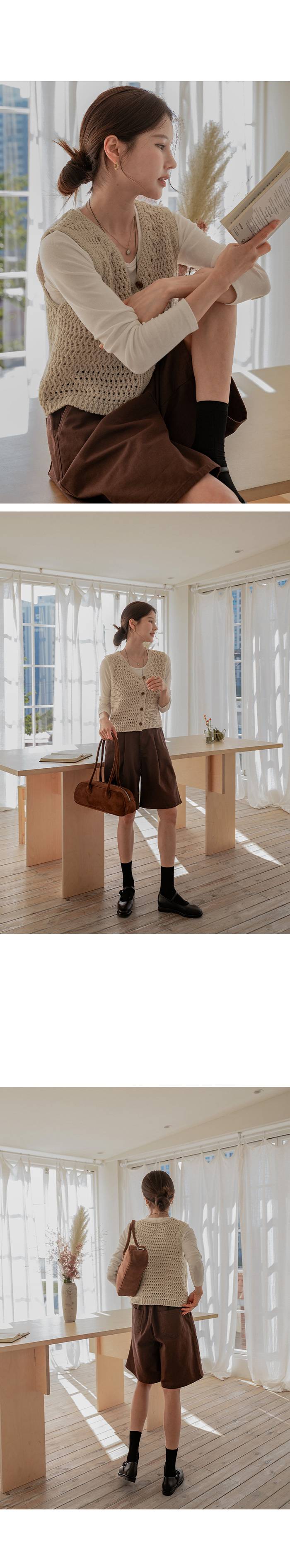 Forever Kids 正韓 V領排扣針織背心【C60403】