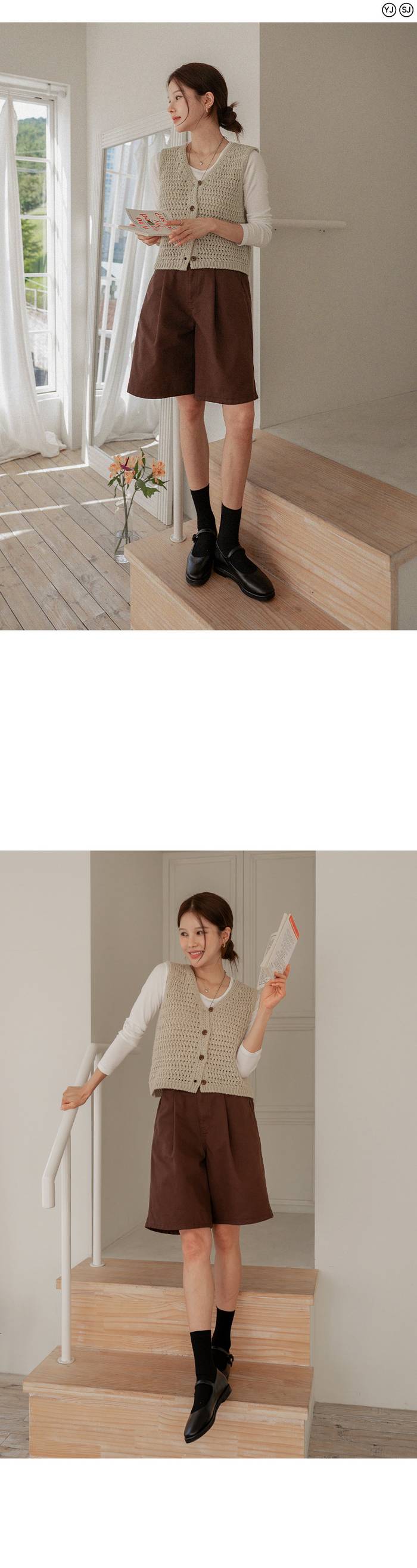 Forever Kids 正韓 V領排扣針織背心【C60403】