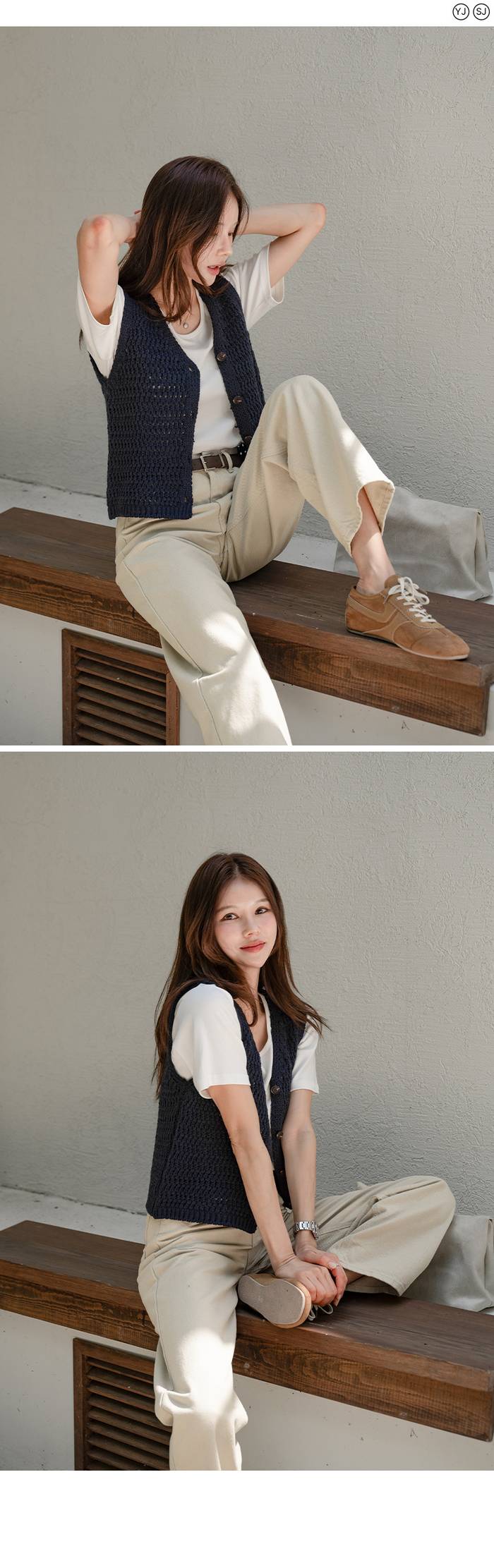 Forever Kids 正韓 V領排扣針織背心【C60403】