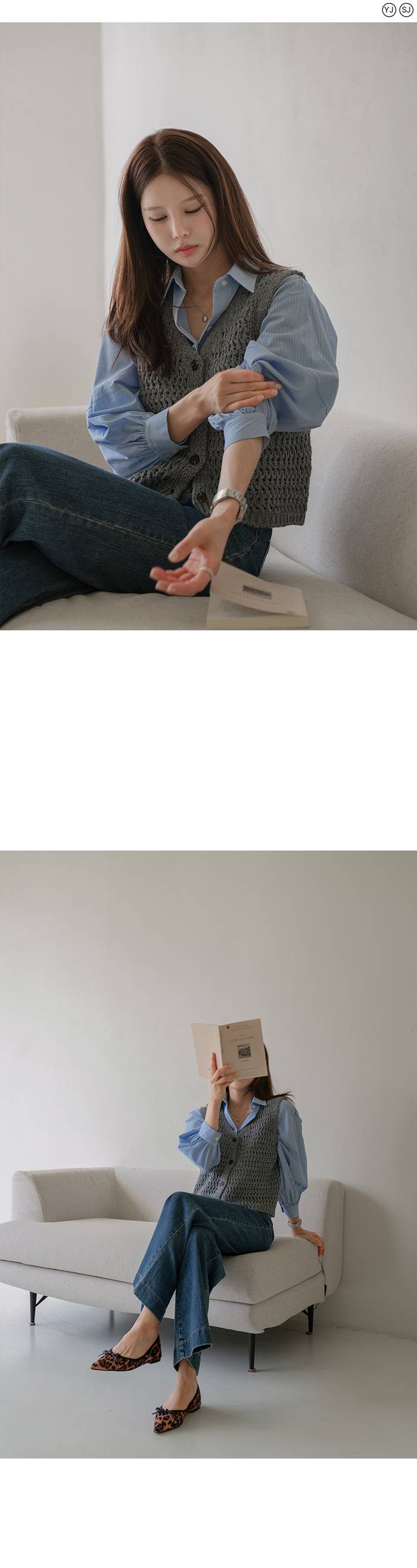 Forever Kids 正韓 V領排扣針織背心【C60403】