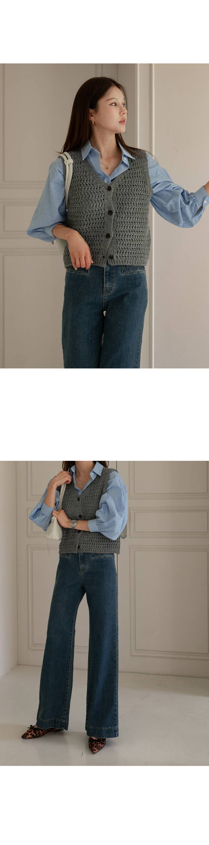 Forever Kids 正韓 V領排扣針織背心【C60403】