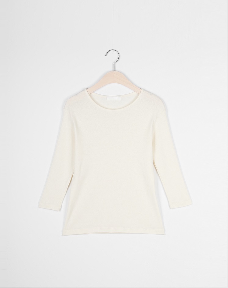 Forever Kids 正韓  乾淨的船領七袖短袖上衣【A60401】