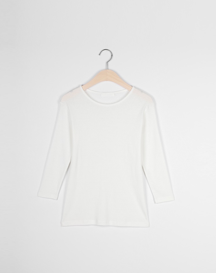 Forever Kids 正韓  乾淨的船領七袖短袖上衣【A60401】