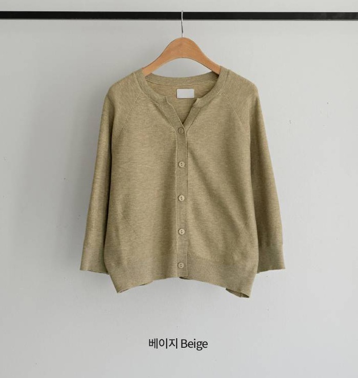 Forever Kids 正韓 氣質柔軟小V領開襟 針織外套【C60406】