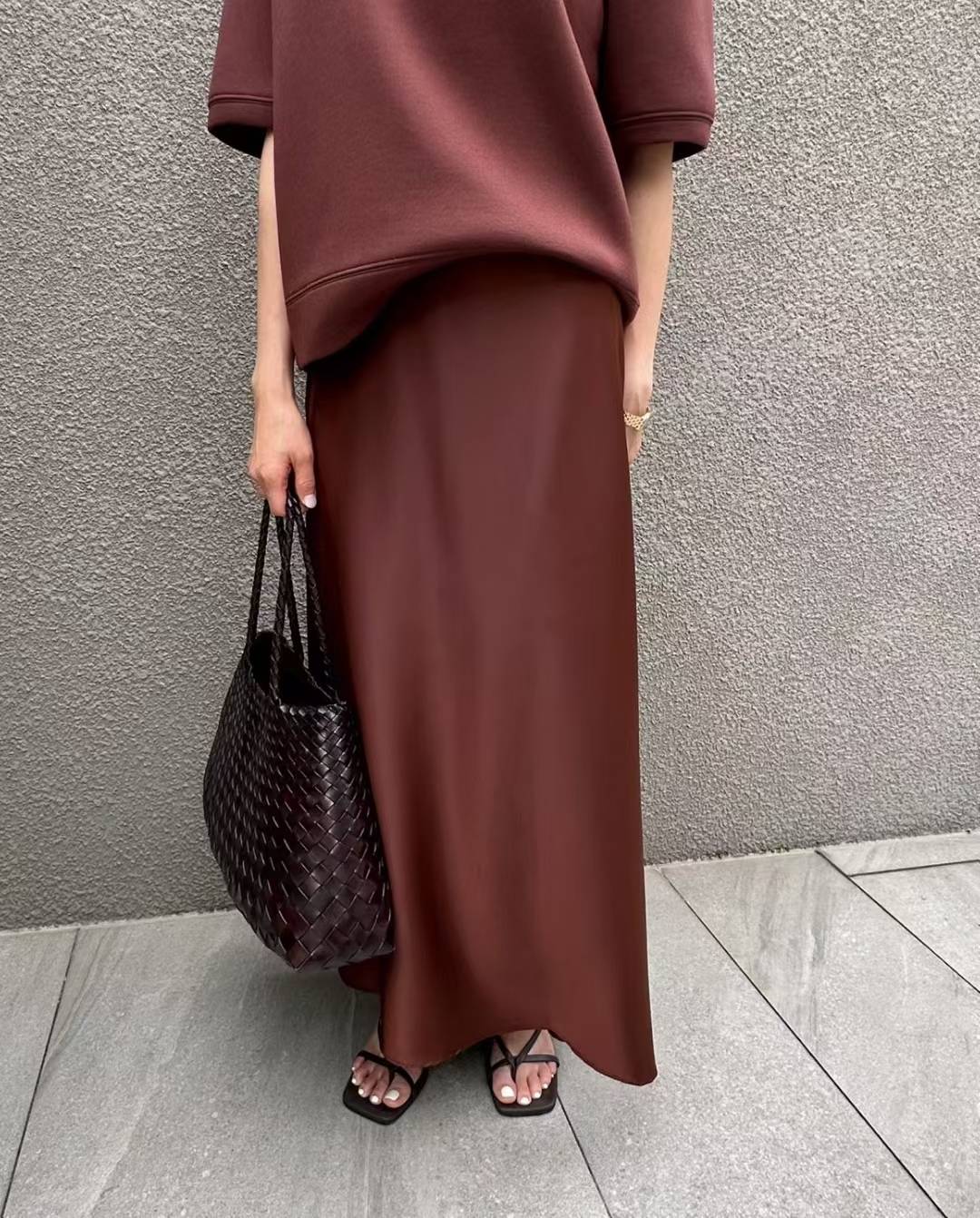 Forever Kids 正韓 光澤絲質感女人味長裙【D60406】