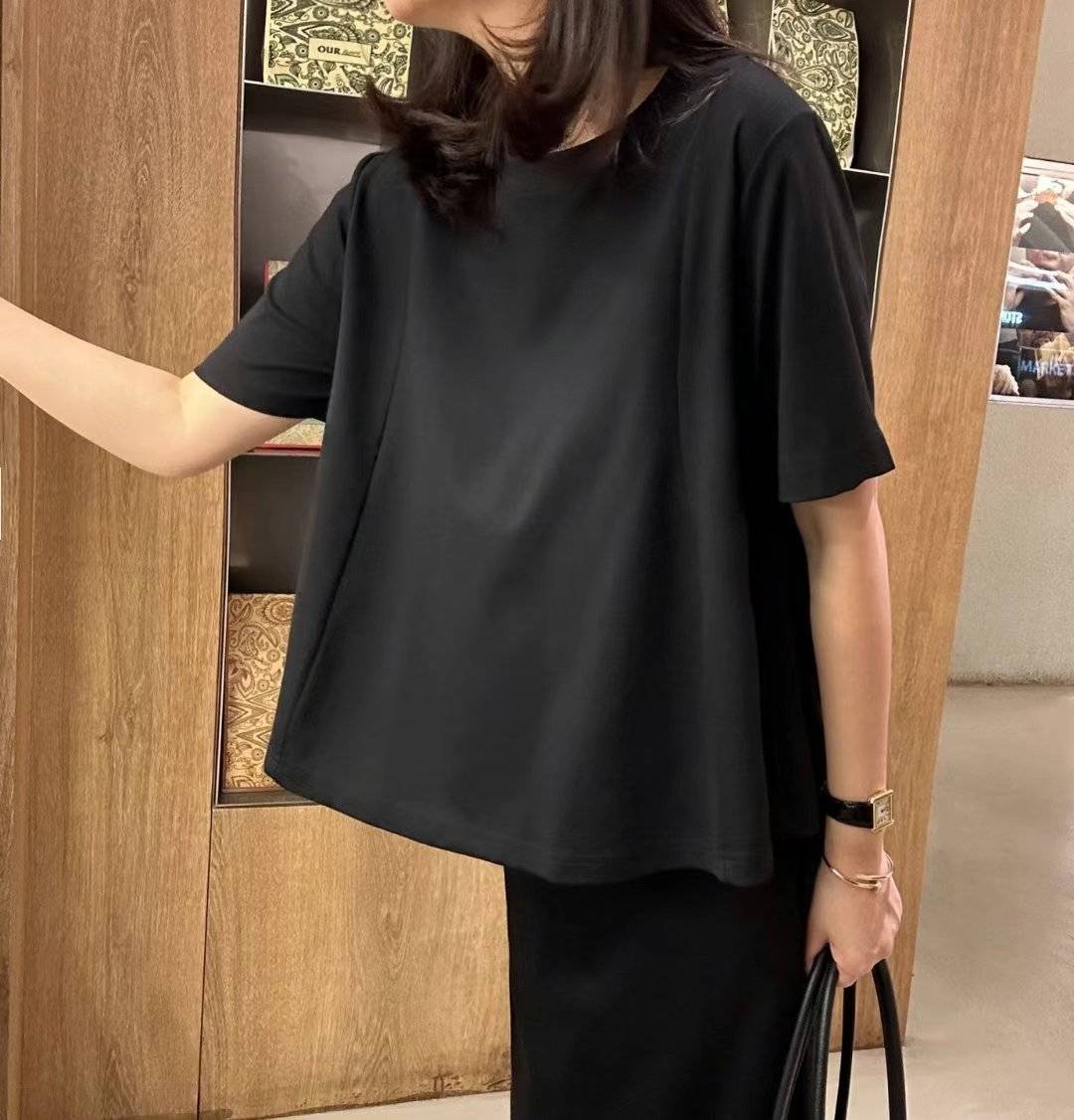 Forever Kids 正韓 一套!喜歡~傘版舒適上衣+鬆緊腰 有口袋長裙 套裝【D60402】