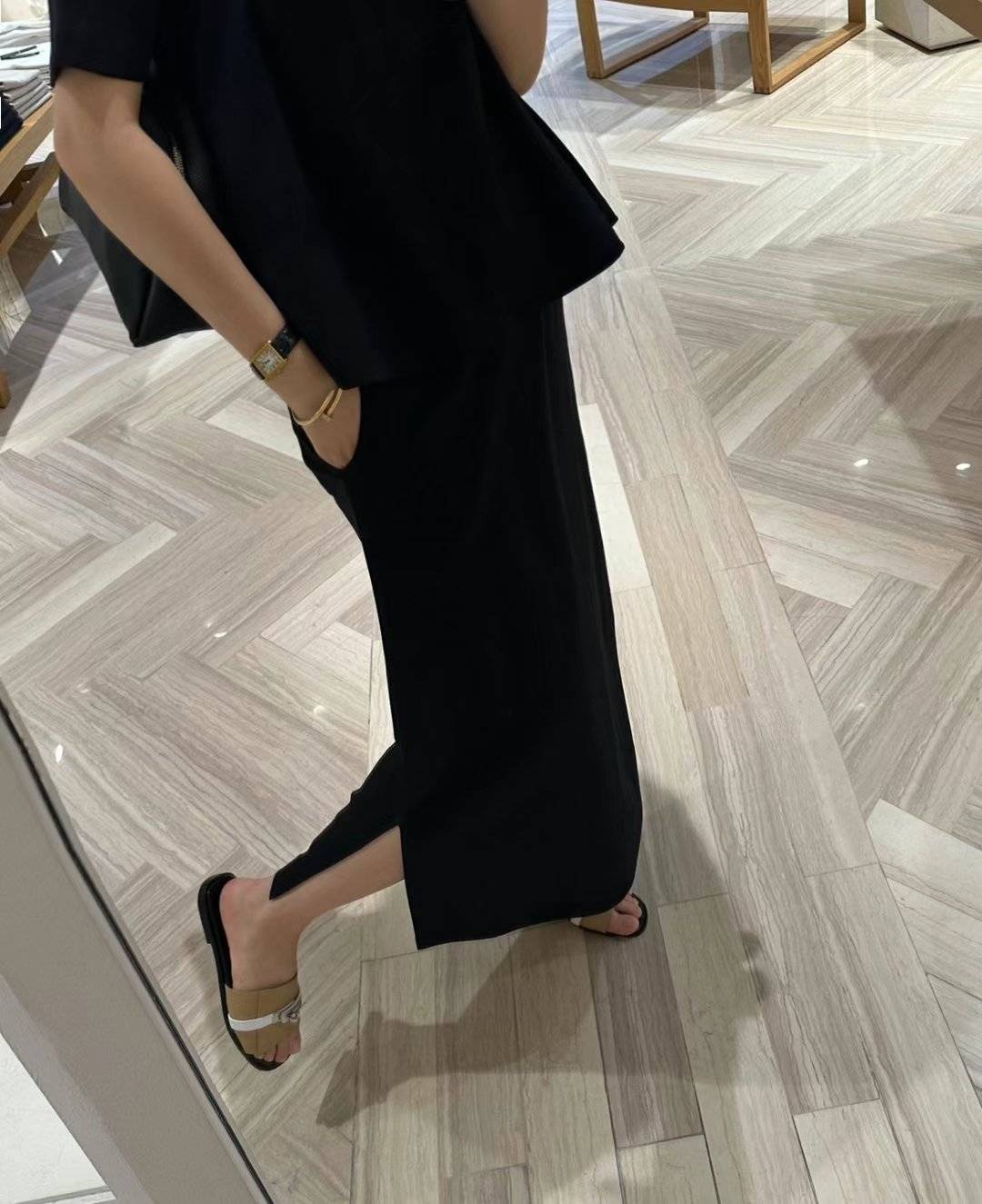 Forever Kids 正韓 一套!喜歡~傘版舒適上衣+鬆緊腰 有口袋長裙 套裝【D60402】