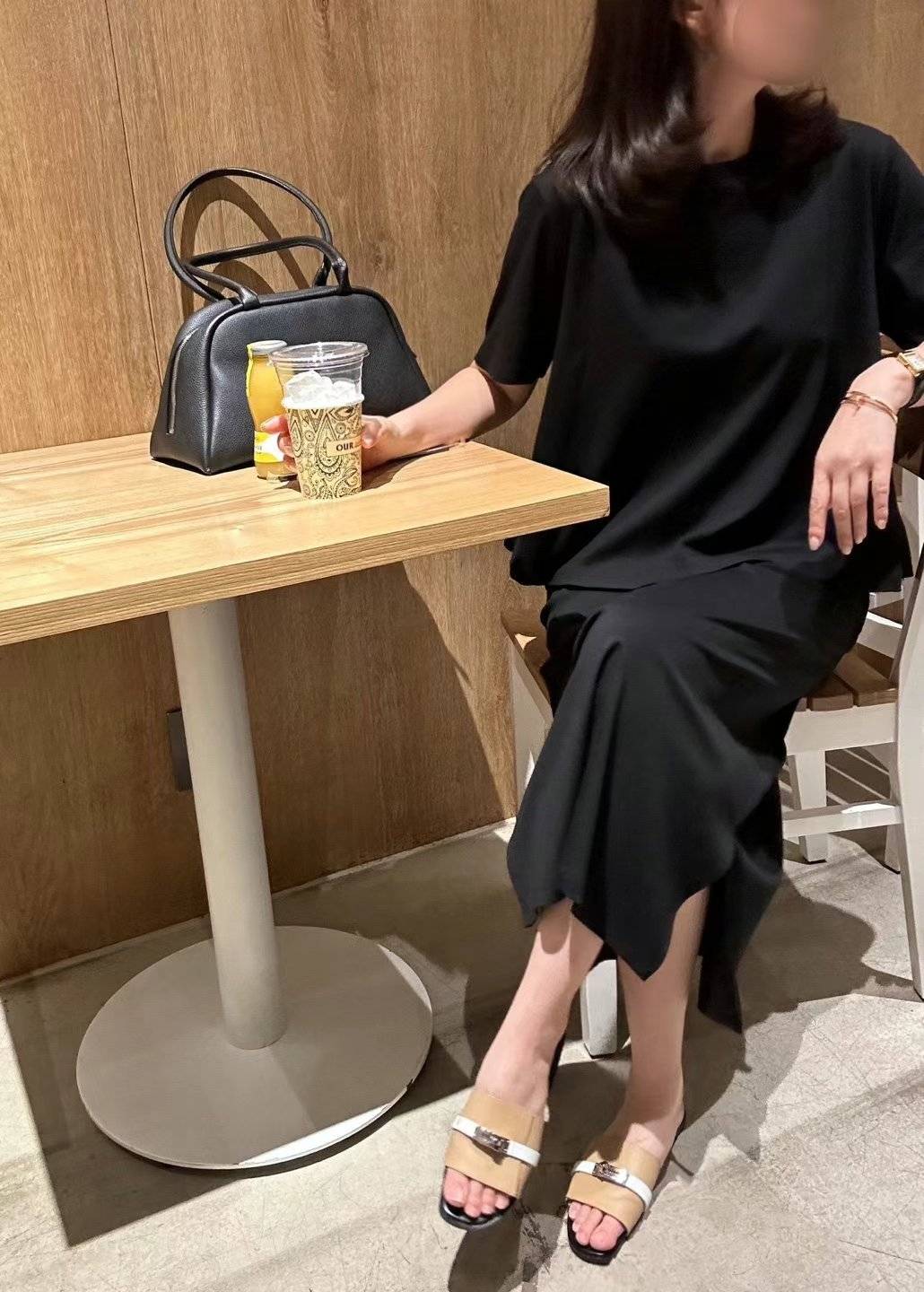 Forever Kids 正韓 一套!喜歡~傘版舒適上衣+鬆緊腰 有口袋長裙 套裝【D60402】