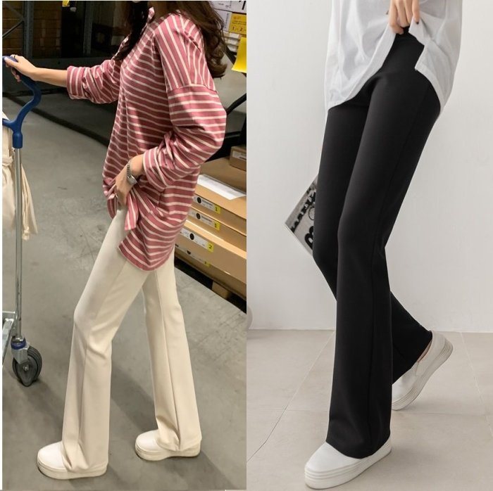 Forever Kids   正韓 超推薦!!鬆緊腰修身喇叭褲【FC3315】韓國代購