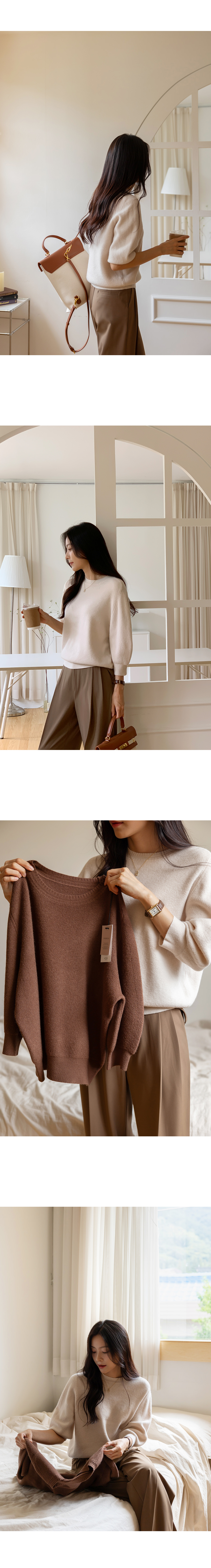 Forever Kids 正韓 好美 柔軟親膚羊絨 連袖圓領針織上衣【RE60501】韓國代購