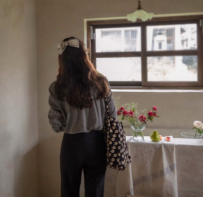 Forever Kids 正韓  經典氣質荷葉格紋襯衫【H60508】 